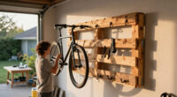 Use Old Wood Pallets To Build A Custom Bike Rack And Organize The Garage