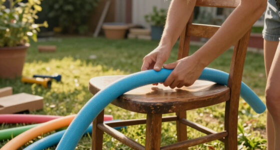 Woman Uses Pool Noodles To Transform An Old Chair Into A Cozy Piece Of Furniture